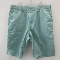 D265 ユニクロ コットンハーフパンツ グリーン メンズ S