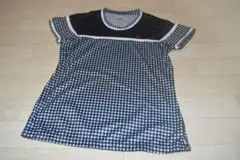 ellesse チェック柄 Tシャツ M ネイビー