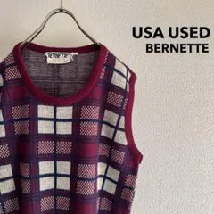 古着 USA製 “BERNETTE” Retro Knit Vest