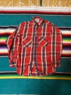 BIG MIKE 長袖ネルシャツ レッドチェック 15-M-15½