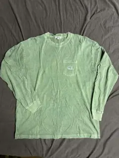 retocks 緑色 ポケット付き長袖Tシャツ　Mサイズ