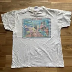 USA製 ヴィンテージTシャツ club med 海 シングル ホワイト 白L