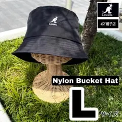 SALE☀️【超軽量】KANGOL　ナイロン　Black　Lサイズ