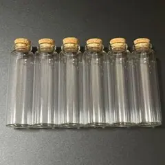 ✅6個セット ミニガラスボトル ハンドメイド ミニガラス瓶 コルク DIY
