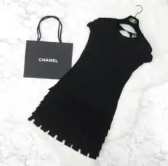 CHANEL シャネル 上海コレクション フリル ニット ワンピース ドレス