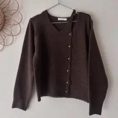 【美品】 ontum カッティングニットトップス 韓国 ブラウン