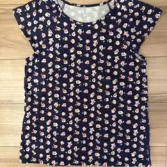 ユニクロの160ポール&ジョーUTPAUL & JOE フラワーTシャツ 紺色