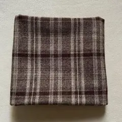 冬生地　茶系　チェック　縦150×巾160