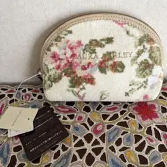 タグ付き❗️ローラアシュレイ　LAURA ASHLEY シェニール織　ポーチ　花柄