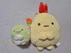 すみっコぐらしぬいぐるみセット（えびふらいのしっぽ、ぺんぎん(?)）