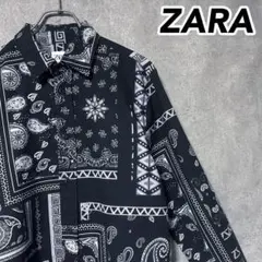 ZARA ザラ ペイズリー バンダナ柄 シャツ 長袖 リラックスフィット 韓国