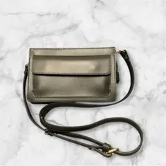 【美品】MARCO BIANCHINI オリーブグリーン ショルダーバッグ