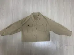 ikka ベージュ カーディガン ショート丈