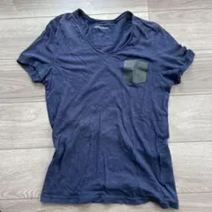NEIL BARRETT ネイビー Vネック Tシャツ