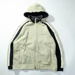 古着 ビンテージ チャンピオン ジップパーカー スタンドカラー ベージュ