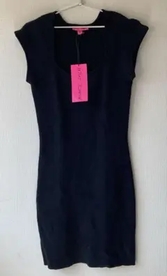 ベッツィジョンソン　ブラック 半袖 ニットワンピース　XL タグ付き