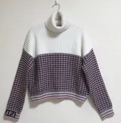 フェンディ☆ツイード柄ニット☆セーター☆ピンク