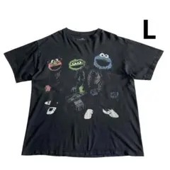 セサミストリート RUN DMC Tシャツ L 黒 パロディー ヒップホップ