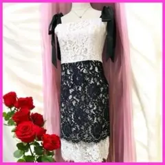 エミリアウィズ スワンキス swankiss リボン レース ワンピ 黒 量産