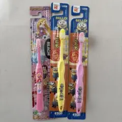 REACH 乳歯用歯ブラシ ピンク イエロー3本セット