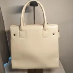 GUCCI グッチ エナメル トートバッグ ホワイト 白 レディース 内側剥がれ