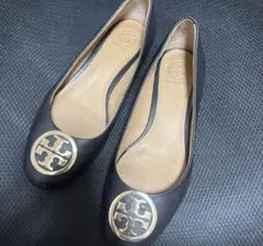 トリーバーチ Tory Burch レザーソール　ローパンプス ブラック