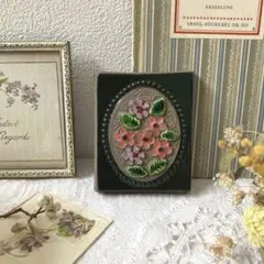 to-100 北欧ヴィンテージ JIEGantofta お花の陶板(リンネソウ） to-100 北欧ヴィンテージ JIEGantofta お花の陶板(リンネソウ