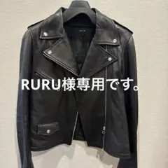 allureville ブラック ダブルライダースジャケット サイズ1