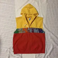 PACIFIC BEACH CLUB フルジップ　フード付きベスト 古着
