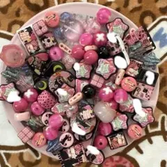 ロゴ アクリルビーズ ファンシービーズ カスタムビーズ