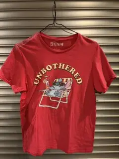 スティッチ UNBOTHERED Tシャツ 赤