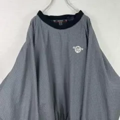 USA古着 00s sunice 刺繍 千鳥柄 ナイロンプルオーバー ジャンパー