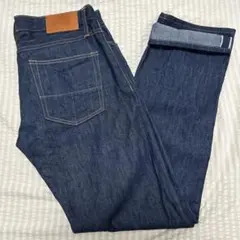 サイズ32 TELLASON デニム ストレート テラソン ネイビー ジーパン