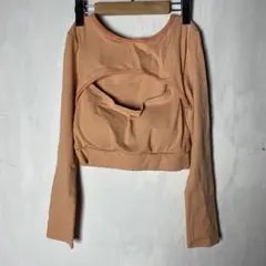 #664 TENN SUEDE CUTOUT SLEEVE L オレンジ
