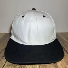 USA古着 キャップ 白 黒 zumiez sk8 タトゥー ツートン 無地
