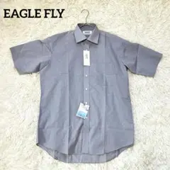 【イーグルフライ】タグ付き✨形態安定シャツ(L)洗える オフィス グレー