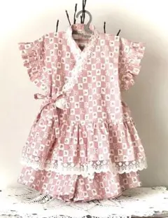 ハンドメイド　甚平キュロット　120サイズ