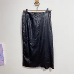 JUNICHI HAKAMAKI スカート【38】 黒 ファスナー付 刺繍