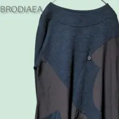 ブローディア/BRODIAER ワンピース バルーン 紺色・茶色 サイズ40
