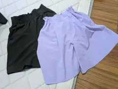 ハーフパンツ セット　パープル140 ブラックS