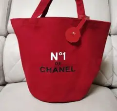 新品 CHANEL N°1 DE VIP ノベルティ キャンバスバッグ レッド