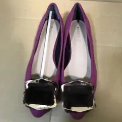 41001 タ rose bud パンプス ファー パープル