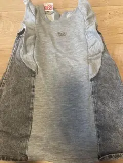 DIESEL フリル付きワンピース グレー/デニム　90センチくらい