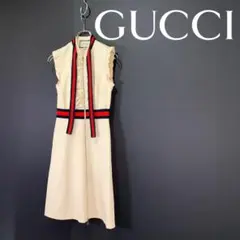 GUCCI グッチ シェリーリボン フリル ドレス ワンピース