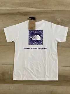 【新品】THE NORTH FACE バンダナ柄 Tシャツ 140 ホワイト