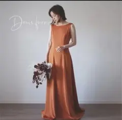ドレス ワンピース テラコッタ /結婚式 二次会 ウェディング 花嫁