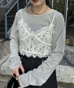 Kastane レースビスチェ アイボリー