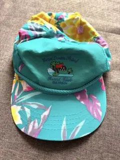 【レア】HAWAIIAN HEADWEAR フラワープリントキャップ　ビンテージ