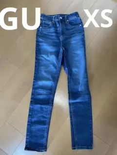 GU　221-321029　ハイウエストシガレットアンクルジーンズ　XS
