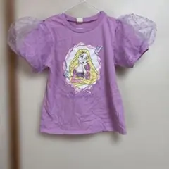 美品 しまむら ラプンツェル Tシャツ パープル 130